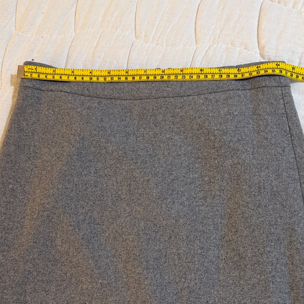J Crew The Pencil Skirt Grey Wool Women's Skirt Size 0 - Picture 5 of 6